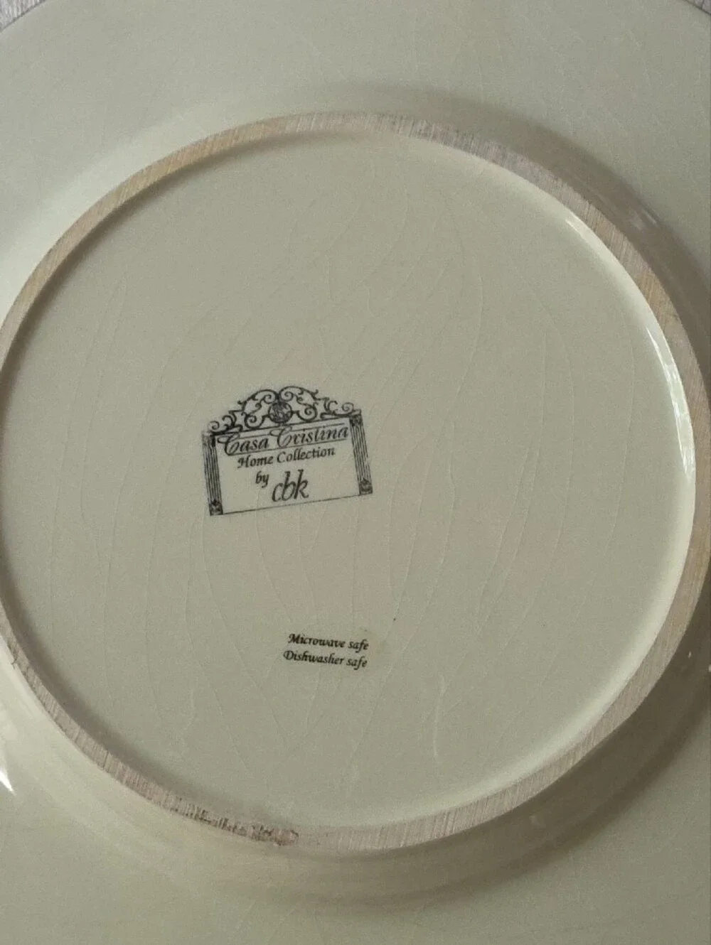 Casa Cristina Home Collection By Cbk Vintage Dinner Plate